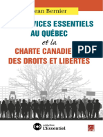 Les Services Essentiels Au Québec by Jean Bernier