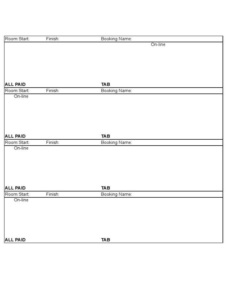 Room Booking Confirmation Details | PDF