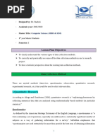 Data Collection Methods and Research Instruments 