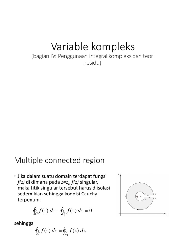 Integral Kompleks dan Teori Residu | PDF | Metode & Bahan Ajar