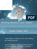 Writing Effective Cover Letters