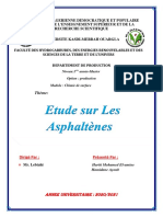 Etude Sur Les Asphaltènes