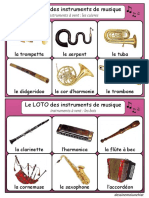 Loto Des Instruments de Musique Mots Avec Articles a Imprimer