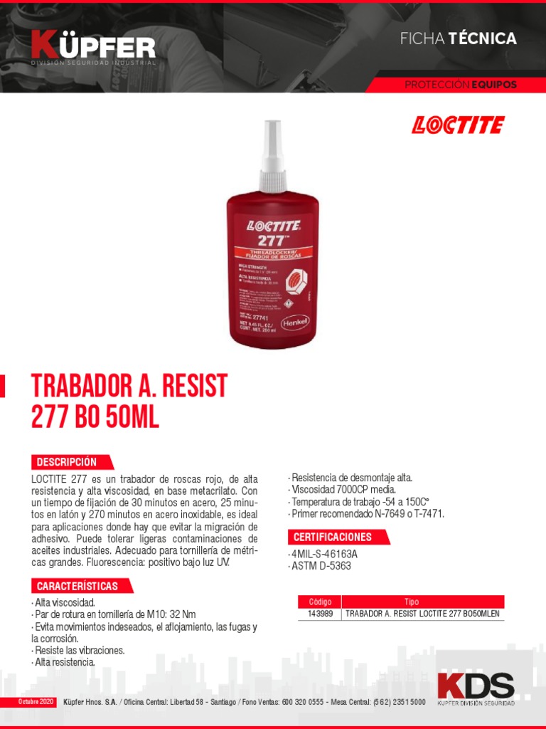FT Loctite 277-Threadlocker | PDF