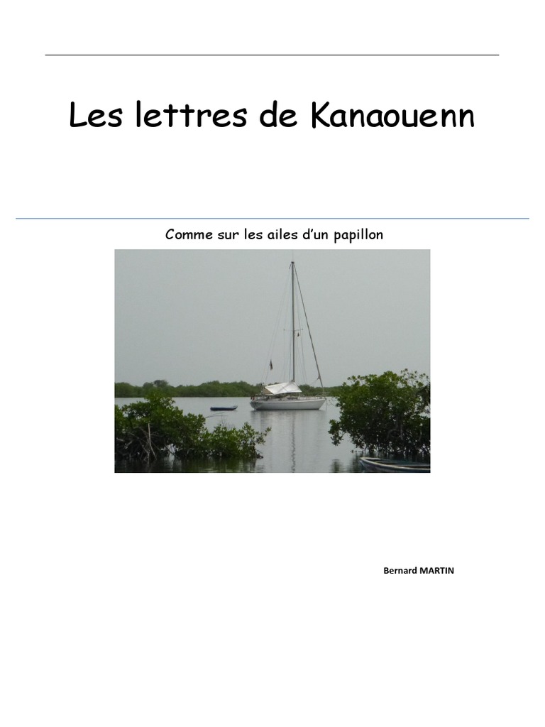 Cahier Du Marin Voile Kayak Page De Garde Les Lettres de Kanaouenn S2 PDF Licence CC | PDF | Plaie | Voile (navire)