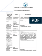 Actividades de La Segunda Etapa