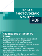 Solar Photo Voltaic Systems