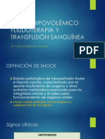 Shock hipovolémico: Fluidoterapia y transfusión sanguínea