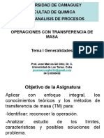 Operaciones con Transferencia de Masa (OTM