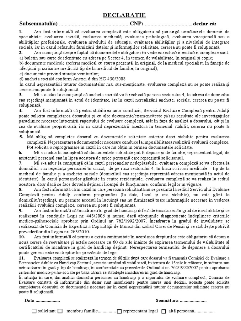 03 - Declaratie Informare Legislativa | PDF