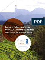 Engaging Philanthropy in The Post-2015 Development Agenda