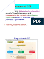 Regulation of GIT by gastrointestinal hormones