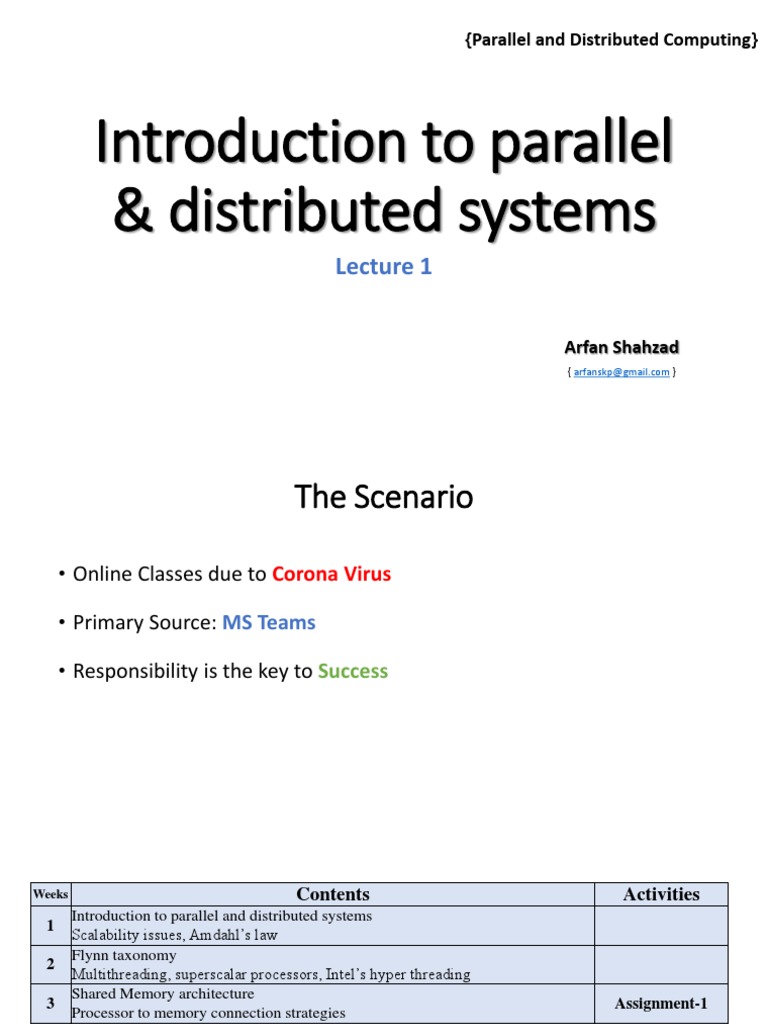 Introduction to Parallel & Distributed Computing | PDF | Parallel ...