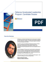 Reliance Accelerated Leadership Program: Candidate Dossier