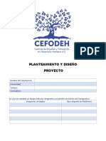 Planteamiento y Diseno de Proyecto Cefodeh