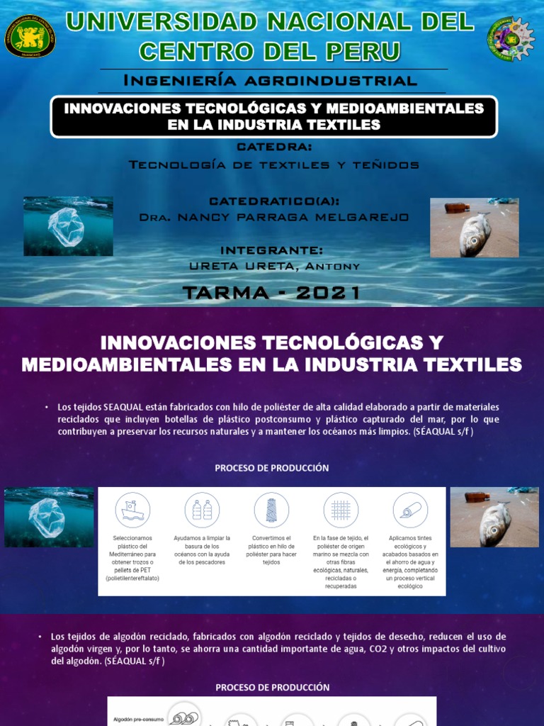 Innovaciones Tecnológicas y Medioambientales en La Industria Textil ...