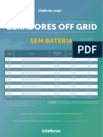 Tabela de Geradores Off Grid -Intelbras