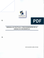 Manual de Politicas y Procedimientos de La Unidad de Informatica