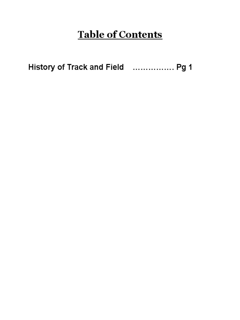 History of Track and Field PDF