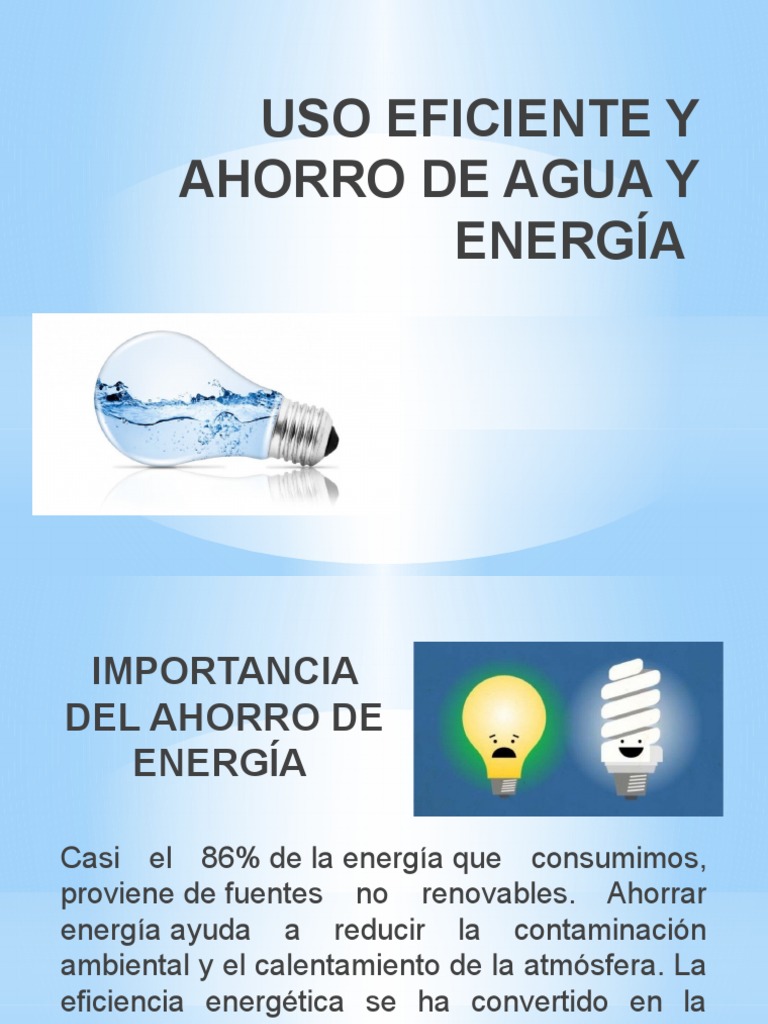Ahorro Eficiente de Agua y Energía | PDF | Uso eficiente de energía | Agua
