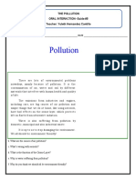 Pollution: The Pollution Oral Interaction-Guide #5 Teacher: Yuleth Hernandez Cantillo