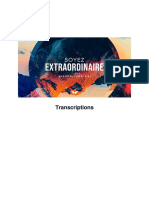 Soyez Extraordinaire - Semaine 3 - Transcriptions PDF