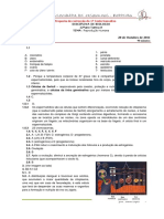 Reprodução Humana: Proposta de Correção do 1o Teste Sumativo de Biologia