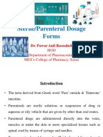 Parenteral Dosage Form Introduction
