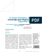 Una Estrategia para Mejorar La: El Juego Dramático. Expresión Oral