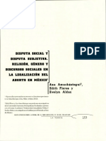 DISPUTA SOCIAL Y DISPUTA SUBJETIVA. RELIGIÓN, SEÑERO Y DISCURSOS S0CIALE5 EN LA LEGALIZACIÓN DEL ABORTO EN MÉXICO