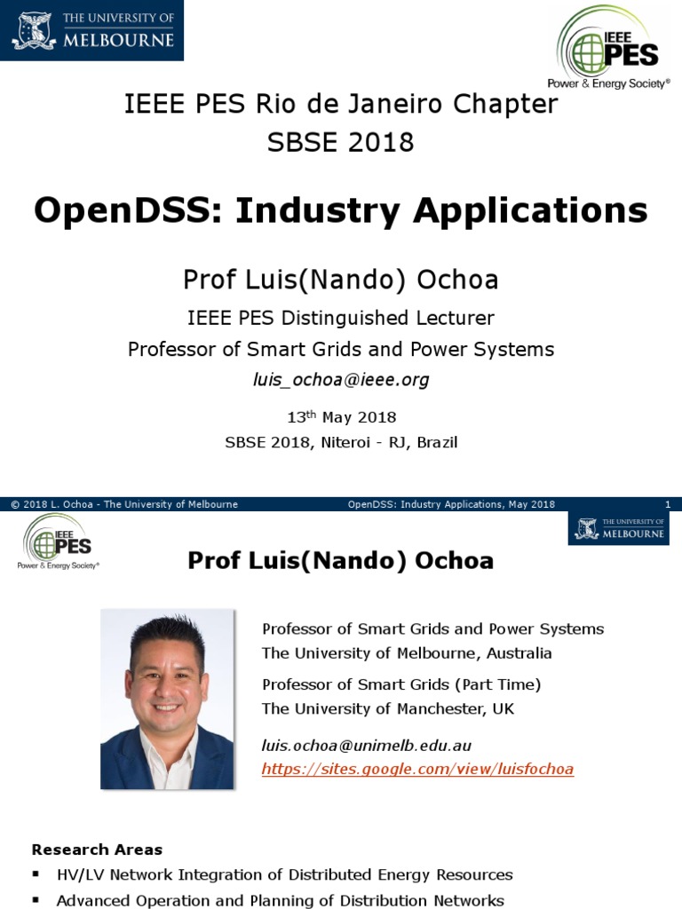 Nando Ochoa DLP - Tutorial OpenDSS - Industry Applications | PDF ...