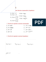 Ejercicio Funciones Logaritmicas y Exponenciales