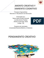 Pensamiento Creativo y Entrenamiento Cognitivo