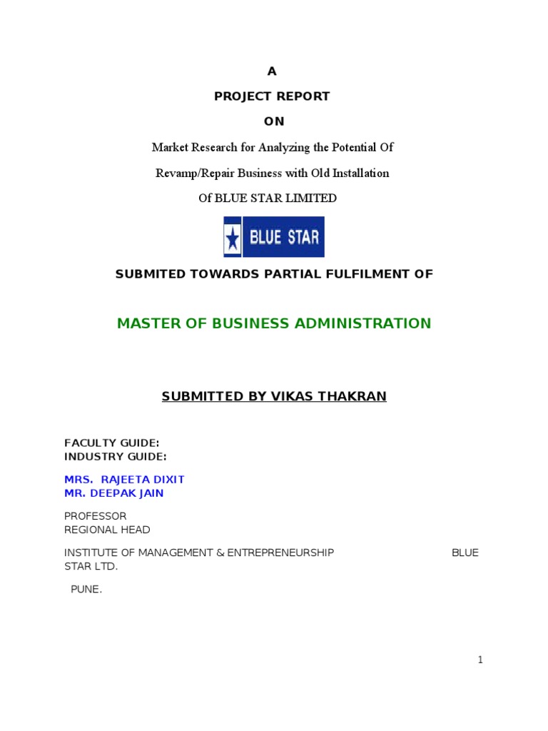Blue Star Ltd. Revamp Business Analysis | PDF | Air Conditioning ...