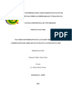 FACTORES DETERMINANTES DE LA EVASIÓN TRIBUTARIA DE LOS COMERCIANTES DEL MERCADO PACOCHA EN LA CIUDAD DE ILO, 2021