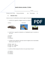 Evaluación Ciencias Naturales 1º Básico