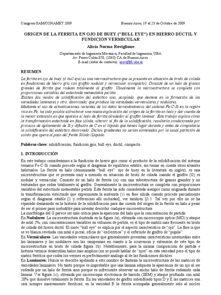 Origen de la Ferrita en Bull Eye | PDF | Concentración | Ciencia de los ...