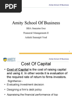 Amity School of Business: BBA Semister Four Financial Management-II Ashish Samarpit Noel