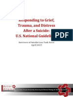 Responding To Grief, Trauma, and Distress After A Suicide: U.S. National Guidelines