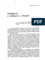 Inteligência - O artificial e o natural