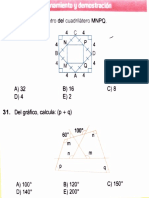 Perímetro de cuadrilátero y ángulos en gráficos geométricos