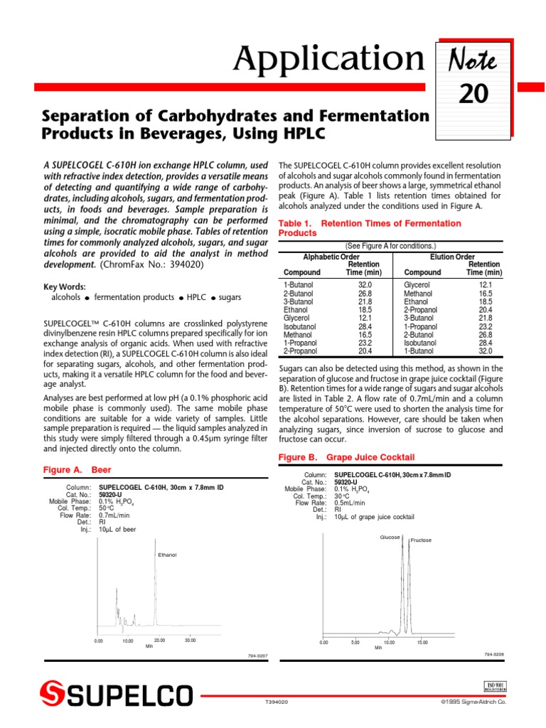 4567-Carbohydrates and Alcohol | PDF | High Performance Liquid ...