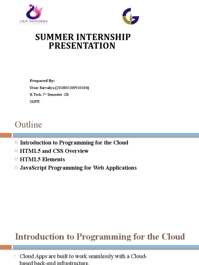 Introduction To Cloud Development With HTML, CSS and Javascript | PDF ...
