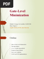 Gate-Level Minimization: Module 3: K Map 2,3,4 Variables NAND/NOR Mano Chapter 3