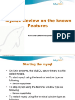 MySQL Review on the known Features 