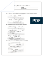 Midterm/ Prelim Exam in Fluid Mechanics: Name: Date: Yr&Section: Instructor