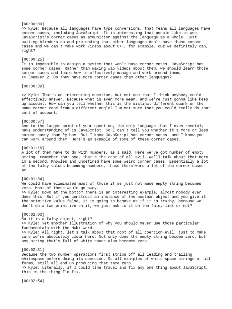 18 Corner Cases of Coercion PDF Computer Programming Computer Science