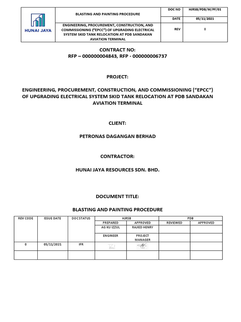 Blasting Painting Procedure (002) MFAA PDF Paint Materials