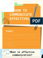 How TO Communicate Effectively