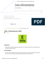 E900a - Polidimetilsiloxano, PDMS - ADITIVOS ALIMENTARIOS